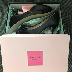 Kate Spade Satin Peep Toe Pumps